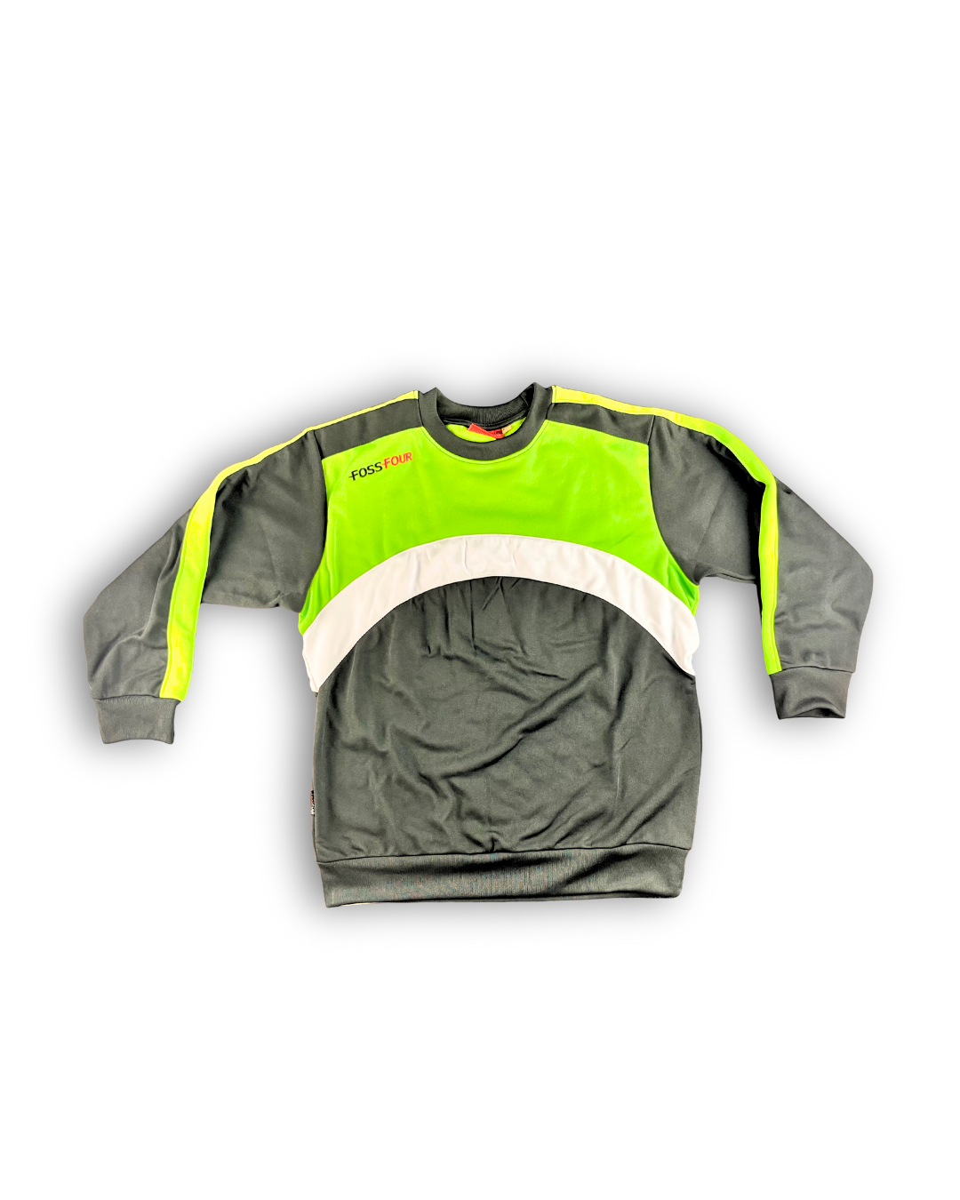 sweatshirt front in green from brand called fossfour
