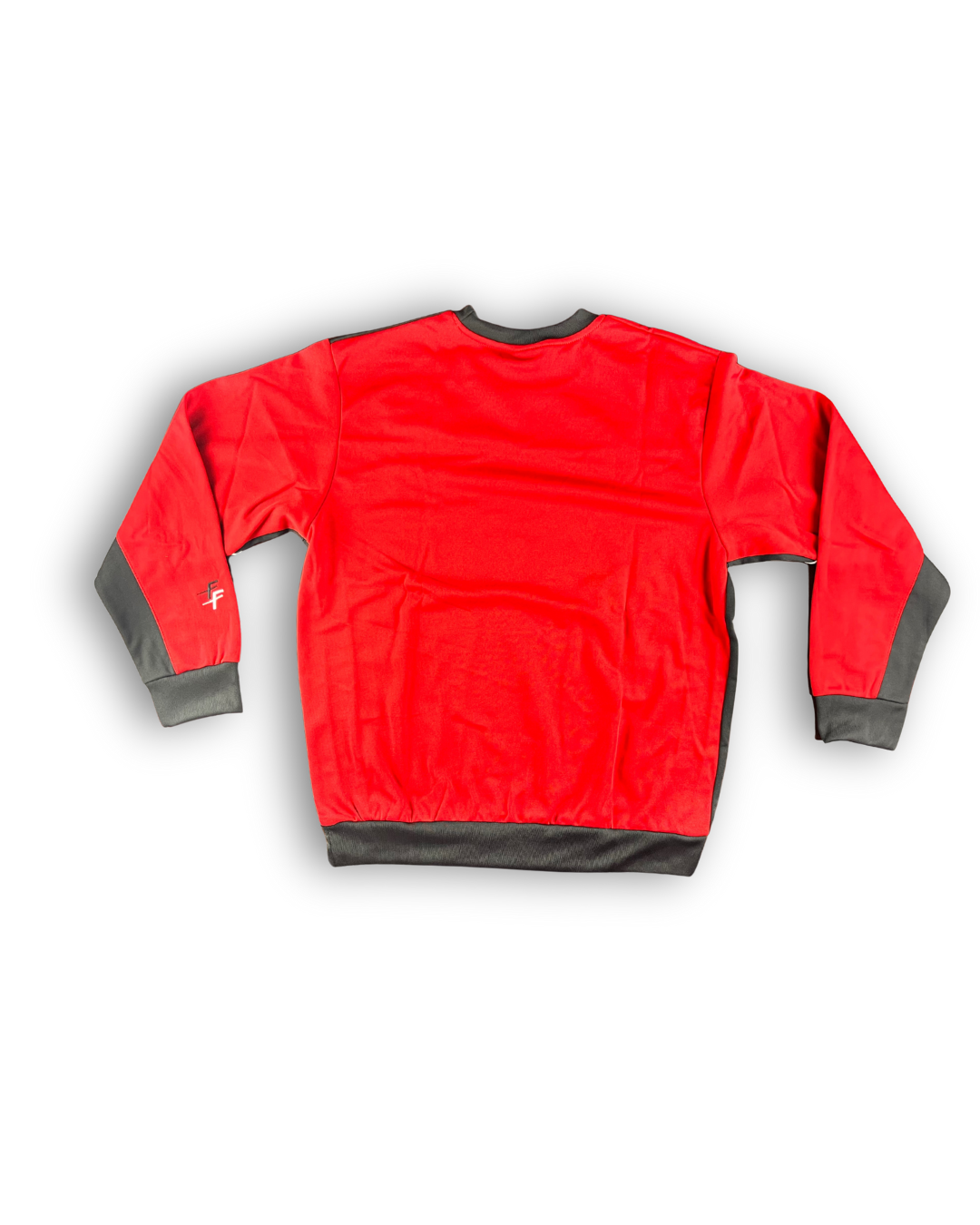 hintere ansicht sweatshirt mit bündchen rot sport und freizeit günstig kaufen