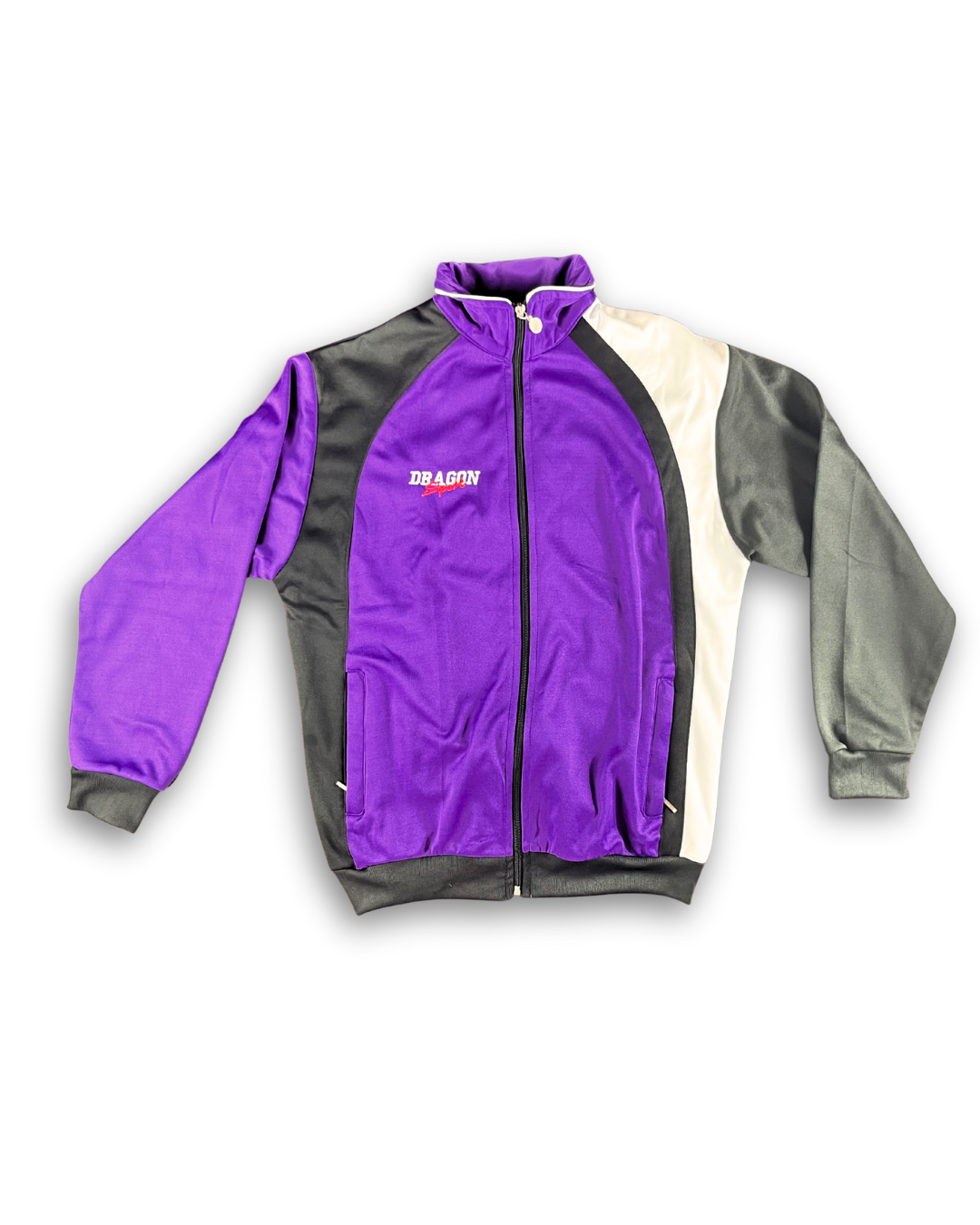 dragon sport jacke outlet lagerverkauf sportbekleidung lila weiß und schwarz training männer