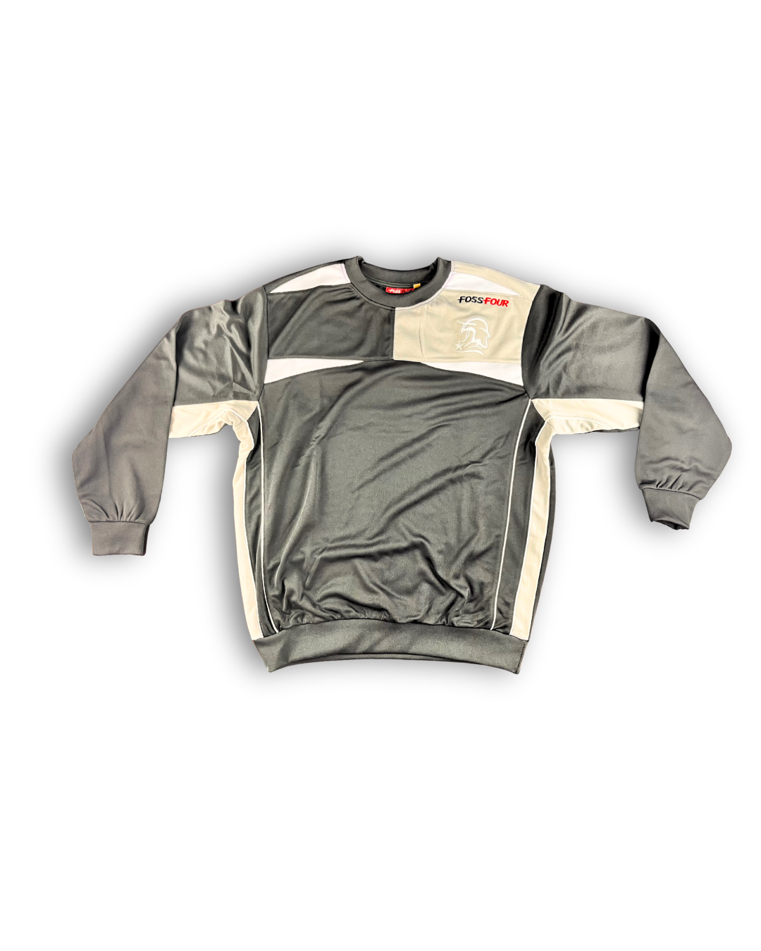 vorderansicht produkt sweatshirt grau schwarz weiß marke fossfour günstig sportkleidung