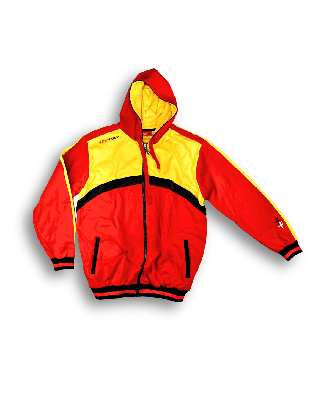gelb rote jacke retro style sport outlet